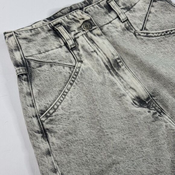 IRO Paris Womens Faded‎ Denim Shorts Dark Grey High Rise Loose Fit Size S (4) - Picture 3 of 8